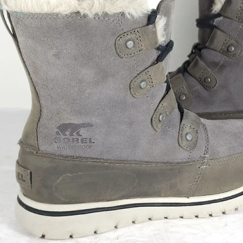 Sorel Women's Cosy Joan US7,5 Quarry Suede Waterproof Faux Fur Lined Snow Boot